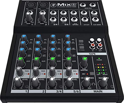 Mackie Mix Series, 8-Channel Compact Mixer with Studio-Level Audio Quality