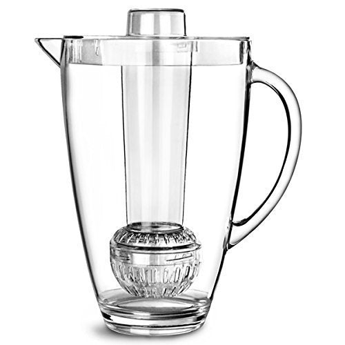 Brilliant Patio 94.5 Oz Acrylic 2-in-1 Pitcher Jug with Fruit Infuser and Ice Rod