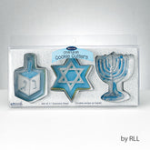 Rite Lite CHANUKAH COOKIE CUTTERS,METAL, 3 SHAPES,