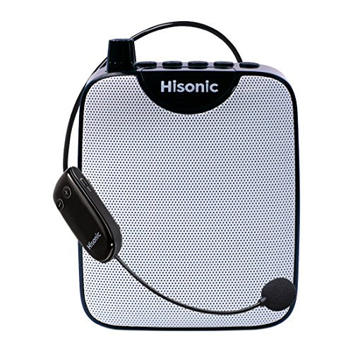 Hisonic HS388U Waistband Voice Amplifier: 3-in-1 Mini Portable PA System with UHF Wireless Headset Microphone + Portable Speaker + Digital Voice Recorder