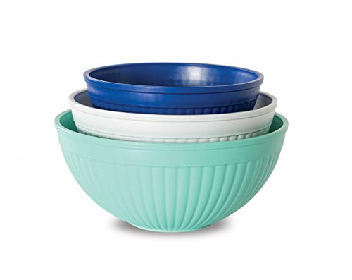 Nordic Ware Mixing Bowl Set, Set of 3, Coastal Colors