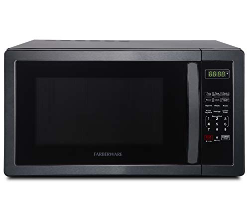 Farberware Classic 1.1 Cu. Ft. 1000-Watt Microwave Oven, Black Stainless Steel