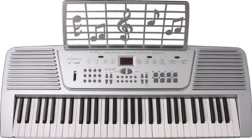 New Huntington 61 Keys Keyboard Full Size Electronic Piano KB61 - Silver (Ac Adapter Incl.)