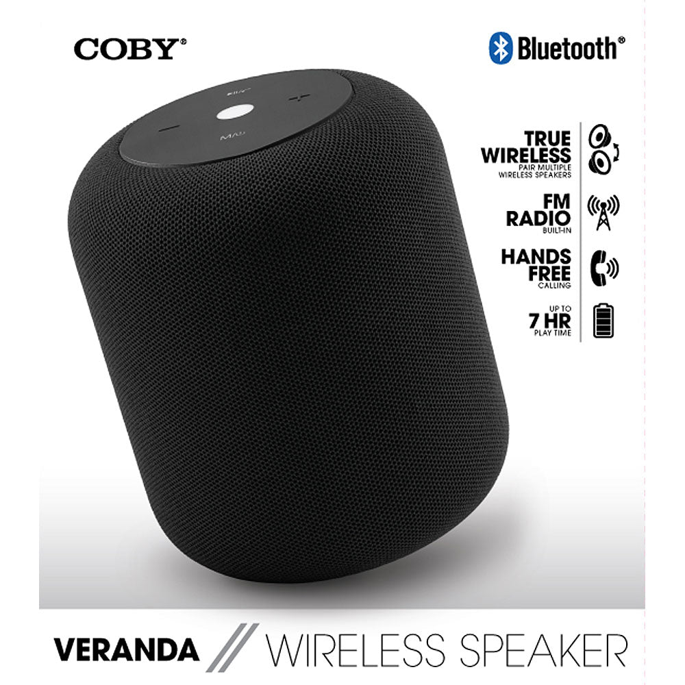 Coby "Veranda" Wireless Speaker, Black