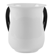 A&M Acrylic Wash Cup Pearl With Black Handles 5"