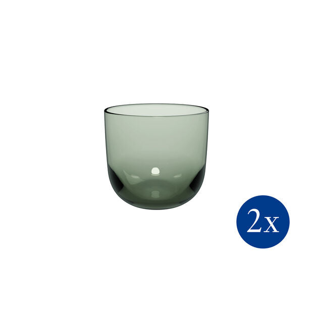 Villeroy & Boch Like Sage Green 9.25oz Water Tumbler Glass, Hand Wash, Set of 2