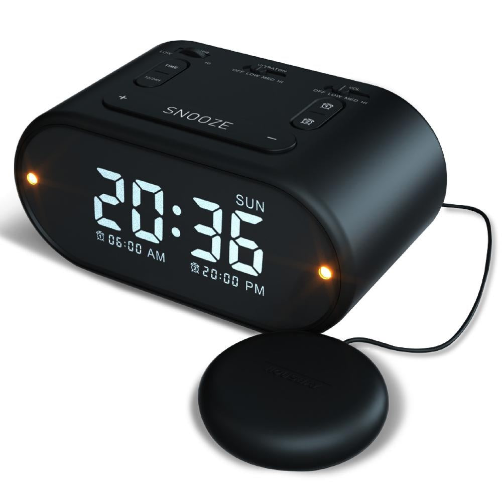 Riptunes Vibrating Alarm Clock, Black
