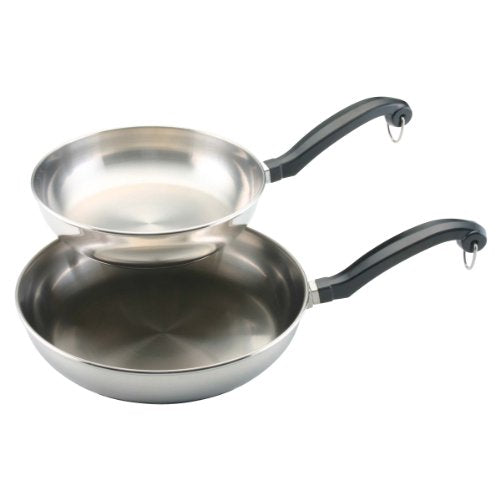 Farberware Classic Stainless Steel 8-Inch and 10-Inch Skillet Twin Pack