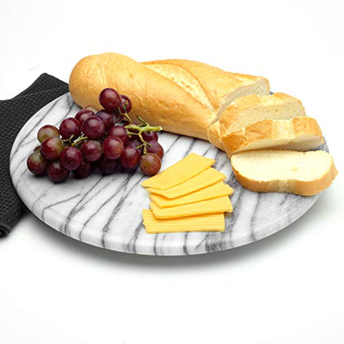 Norpro Marble Lazy Susan Turning Serving Platter Tray, 12"