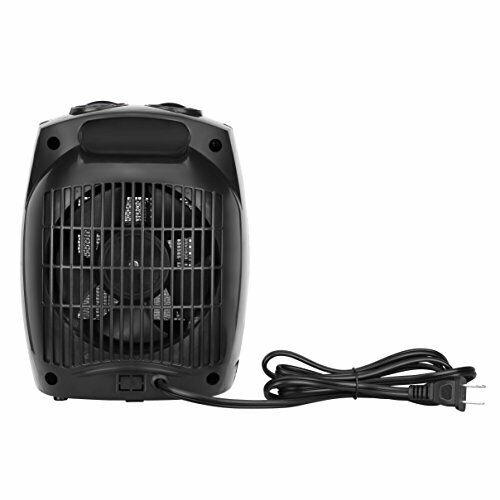 VonHaus 1500W Personal Portable Ceramic Fan Space Heater with 2 Heat Settings & Adjustable Thermostat