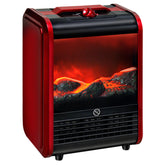 Comfort Zone Mini Ceramic, Electric Fireplace Stove, Red
