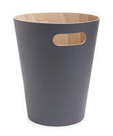 Umbra Woodrow Trash Can - Natural / Charcoal