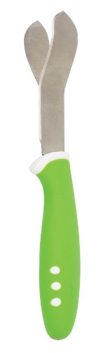 The World’s Greatest Mango Slicer Twin Stainless Steel Blades and Contoured Handle, Green
