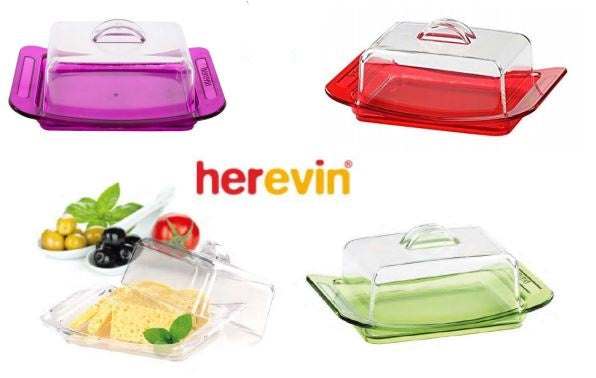 Herevin Plastic Butter / Cheese Dish - Assorted Colors