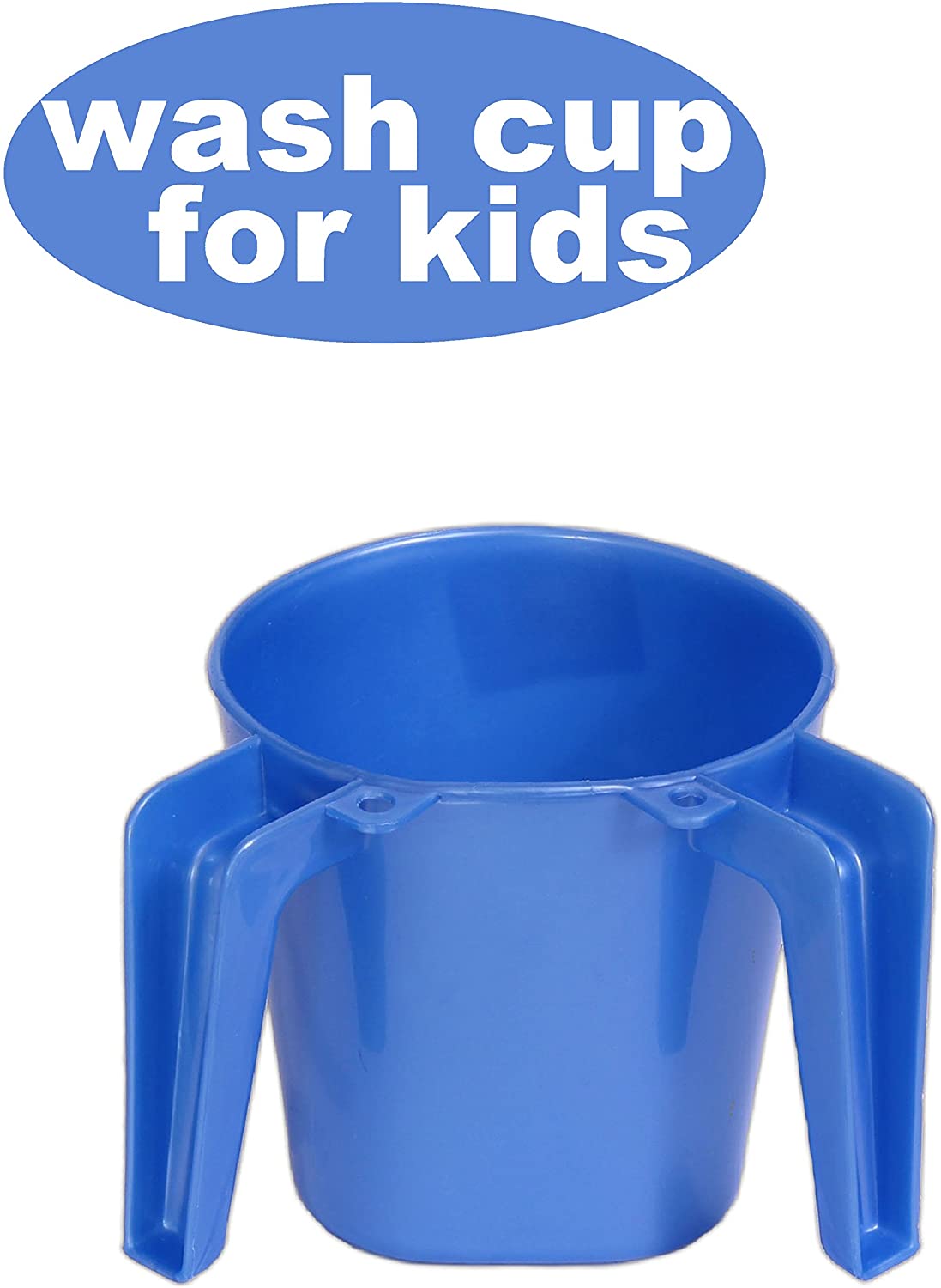 YBM Home Plastic Square Small Washing Cup, Blue