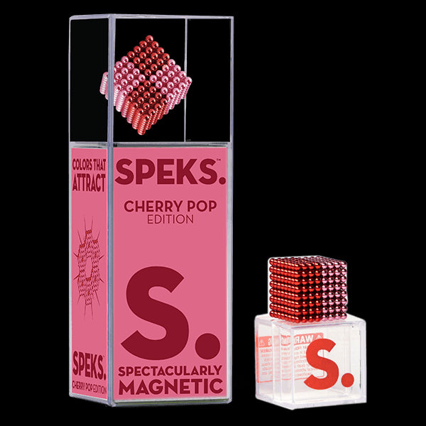 Speks Original 2.5mm Mashable, Smashable, Rollable, Buildable Magnets, Tones Pink (Cherry Pop) Balls
