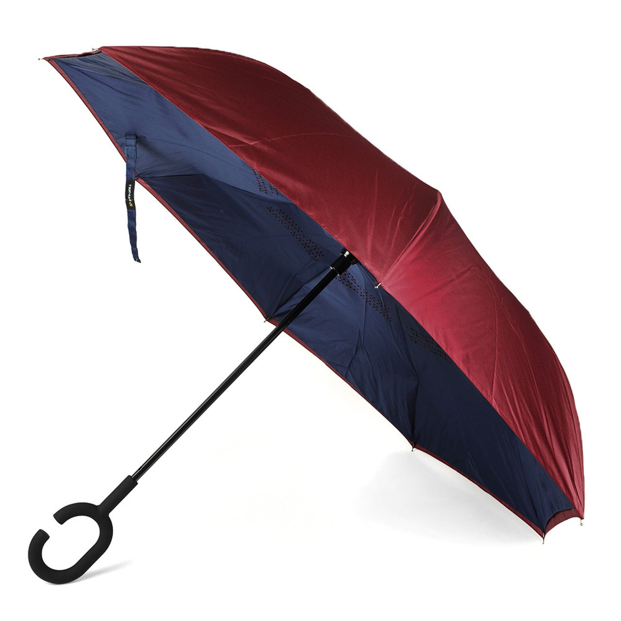 Selini Double Layer School Pride Inverted Umbrella - Burgundy/Navy