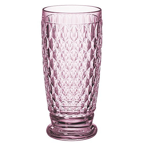 Villeroy & Boch Boston Rose Crystal Highball Glasses, Set of 4