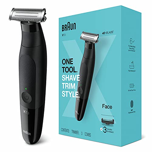 Braun Series XT3 Beard Trimmer, Shaver, Electric Razor for Men