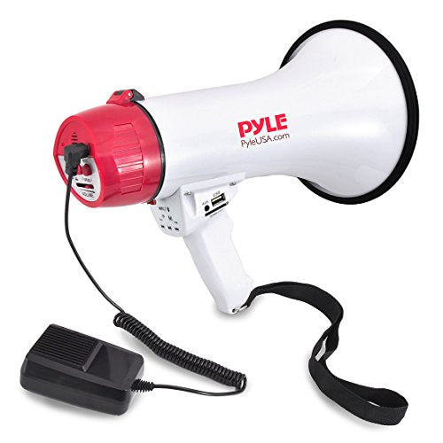 Pyle Bullhorn PA Megaphone with Wired Microphone