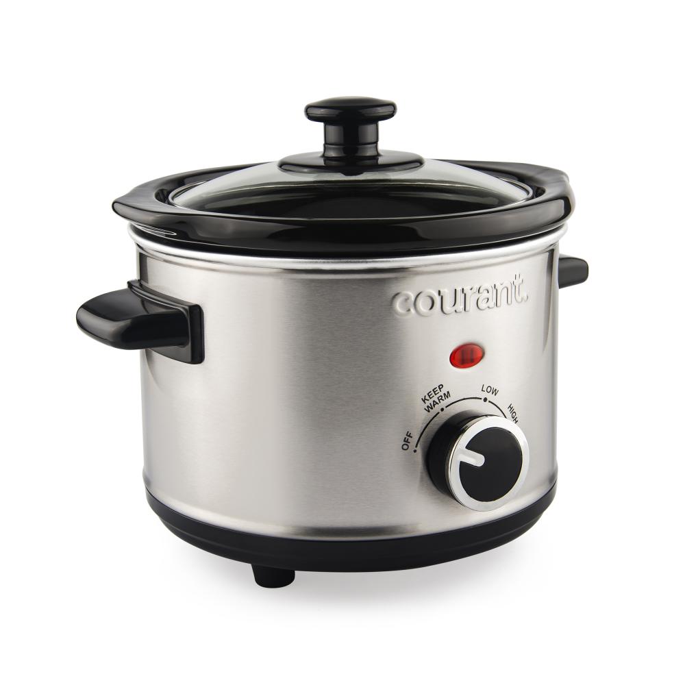 Courant 1.5 Quart Slow Cooker, Stainless Steel