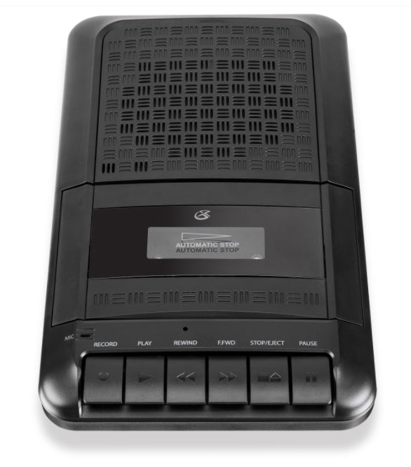 GPX PRC257B Shoebox One Touch  Player and Voice Recorder with Built-in Microphone