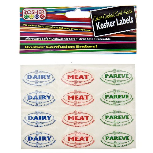 The Kosher Cook Color Coded Label Stickers (18 Pack), Assorted Labels