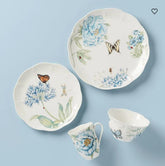 Lenox Butterfly Meadow Porcelain Blue 4 Piece Dinnerware Set, Service for 1