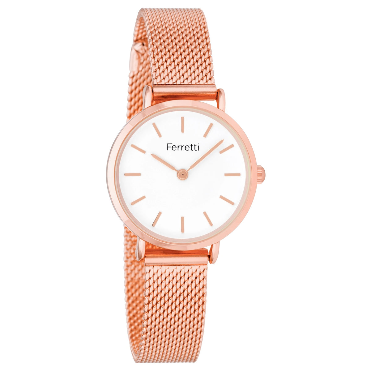 Ferretti Ladies Minimalist Watch Small Case, Rose Gold