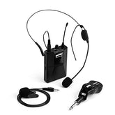 Gemini Sound BMU-HSL100 Bluetooth Wireless UHF Headset Lavalier Microphone System