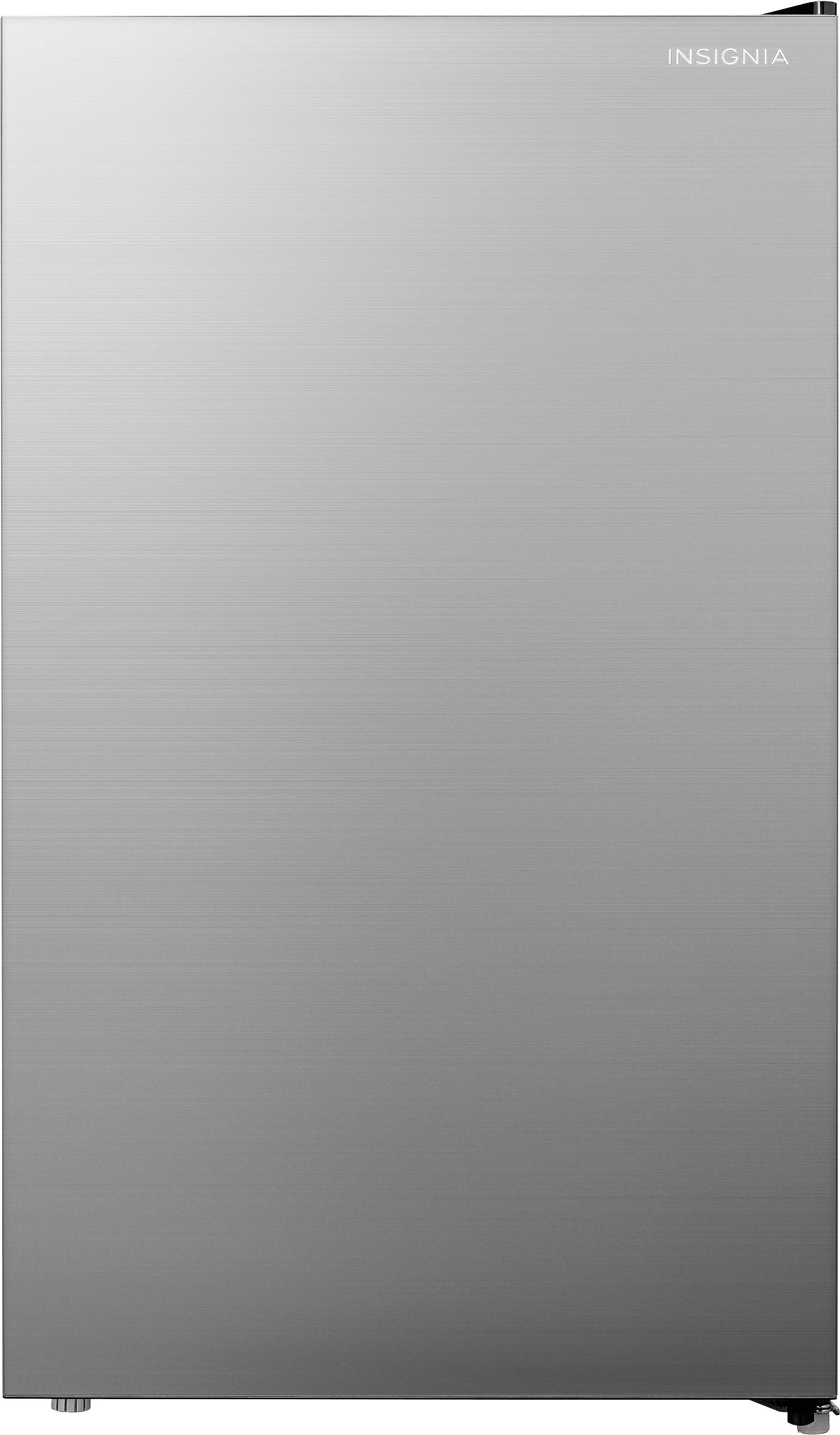 Insignia 4.4 Cubic Foot Mini Fridge, Refrigerator, No Freezer, Graphite Silver