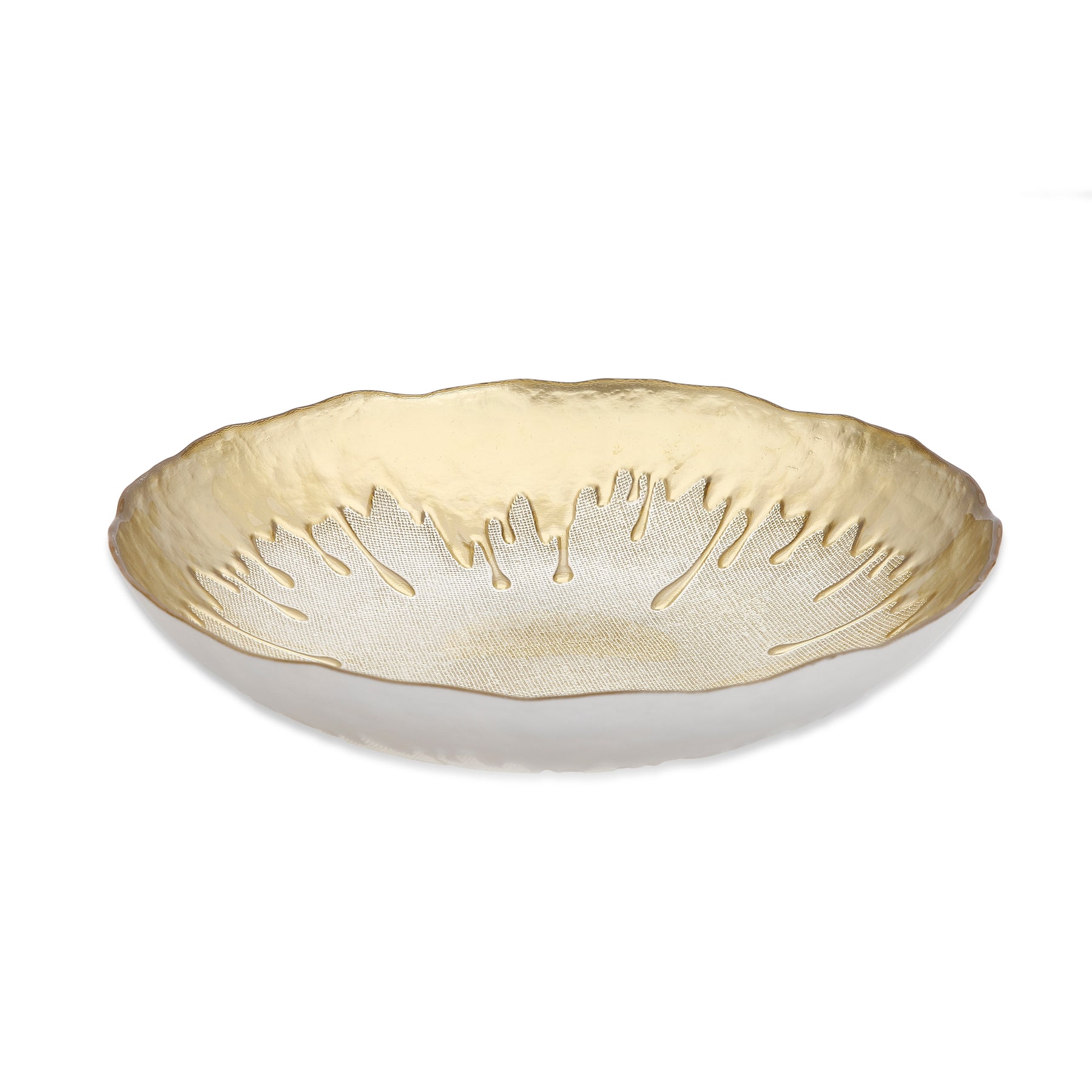 Classic Touch 11.75"D Gold Dipped Salad Bowl DECBOWL