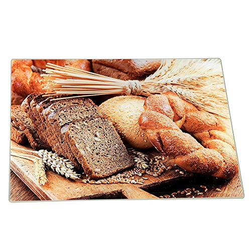 Beautifully Painted Glass Challah Cutting Board by The Kosher Cook