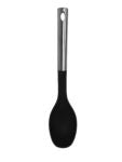 Millvado - Nylon Utensils SS Handle, Solid Spoon, Black,13.5''