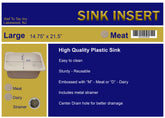 Embossed Sink Insert - Assorted Sizes for Meat and Dairy