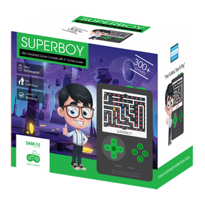 Samvix Superboy Kosher Game Console - 300+ Games Including Mario, Black