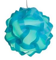 Infinity Lights Small 10" 30 Pc. Puzzle Lamp Shade Lantern, Ocean Blue