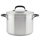 KitchenAid Stainless Steel Stockpot with Measuring Marks and Lid, 8 Quart