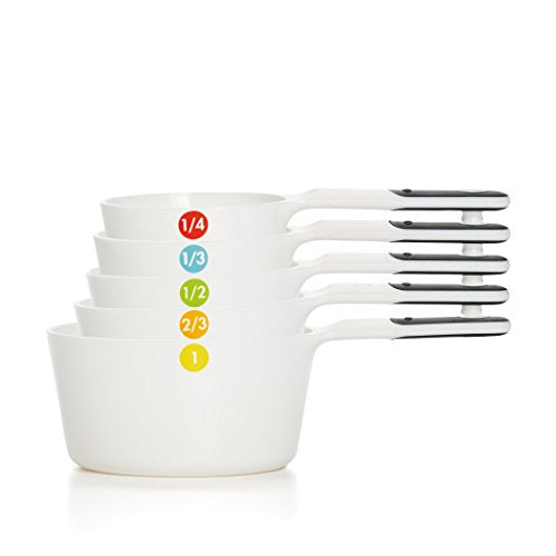 OXO Good Grips 6 Piece Plastic Measuring Cups Set, White