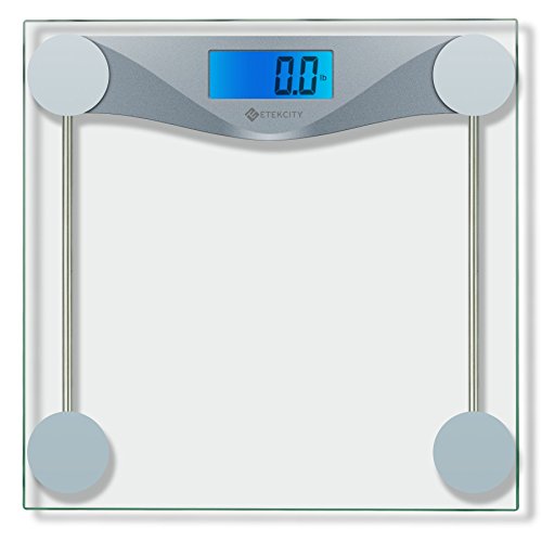 Etekcity Digital Body Weight Bathroom Scale with Body Tape Measure, Tempered glass, 400 Pounds