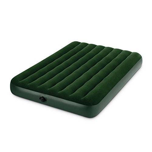 Intex Prestige Downy Green Air Bed, Full with Hand Held Battery Pump (Runs on 6 x C Batteries not included) 54"x8.75"x75", 600lb weight capacity AIRBED