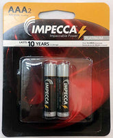 Impecca Alkaline AAA 2 Pack AAA Batteries AAABATT BATT2PK