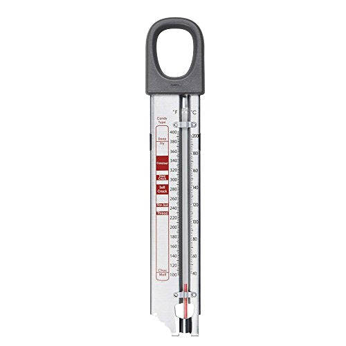 OXO Good Grips Glass Candy and Deep Fry Thermometer, Silver