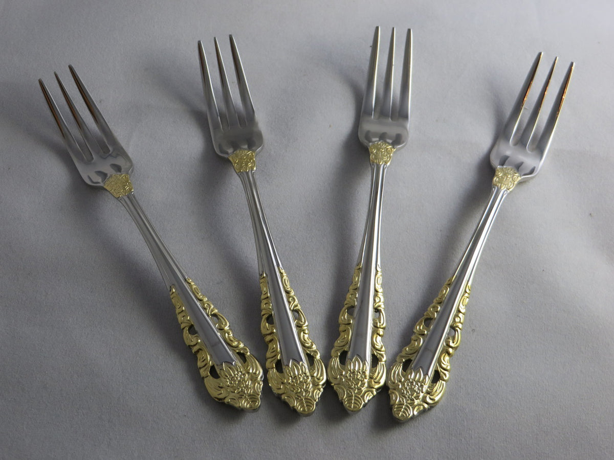 Prestige G100378 Dessert Forks, Wellington Baroque GA - Set of 4 (GA Antique Baroque)