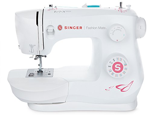 SINGER 3333 23 Stitch Fashion Mate Free-Arm Sewing Machine - Fully Automatic 4-step Buttonhole, Basic Stitches, Decorative Stitches, Stretch Stitches and LED Light, 25 Year Limited Warranty