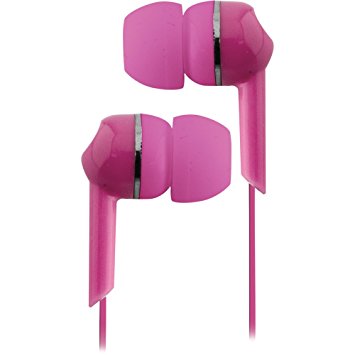 COBY CVE56PNK Jammerz Moods Super Bass Digital Stereo Earphones Earbuds, Pink