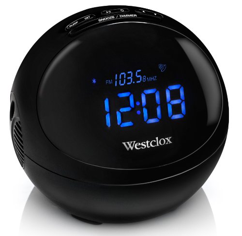Westclox Bluetooth Stereo 0.7" LED Clock Radio with MP3 and USB Charge Port 81013