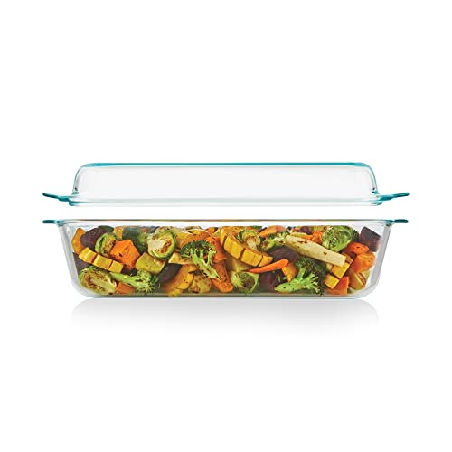 Pyrex Deep 5.2-Qt (9"x13") 2-in-1 Glass Baking Dish with Glass Lid