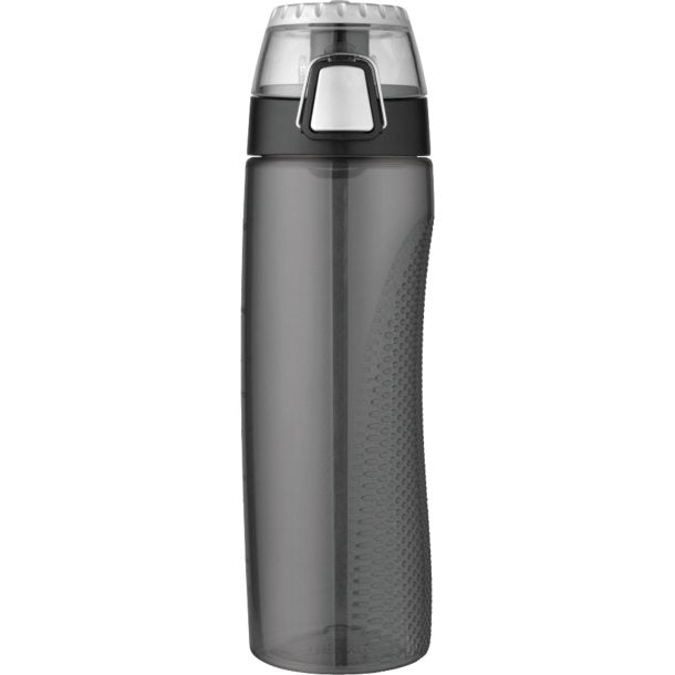 Thermos 24 Oz Plastic Hydration Bottle with Meter, Smoke