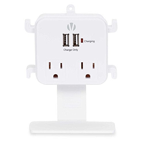 Vivitar Charging Station With 2 Usb, 2 Outlets, and Removable Shelf